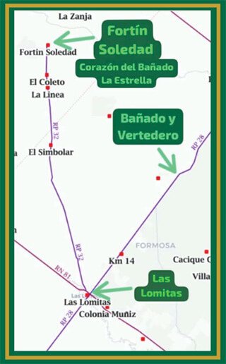 mapa para llegar banado la estrella